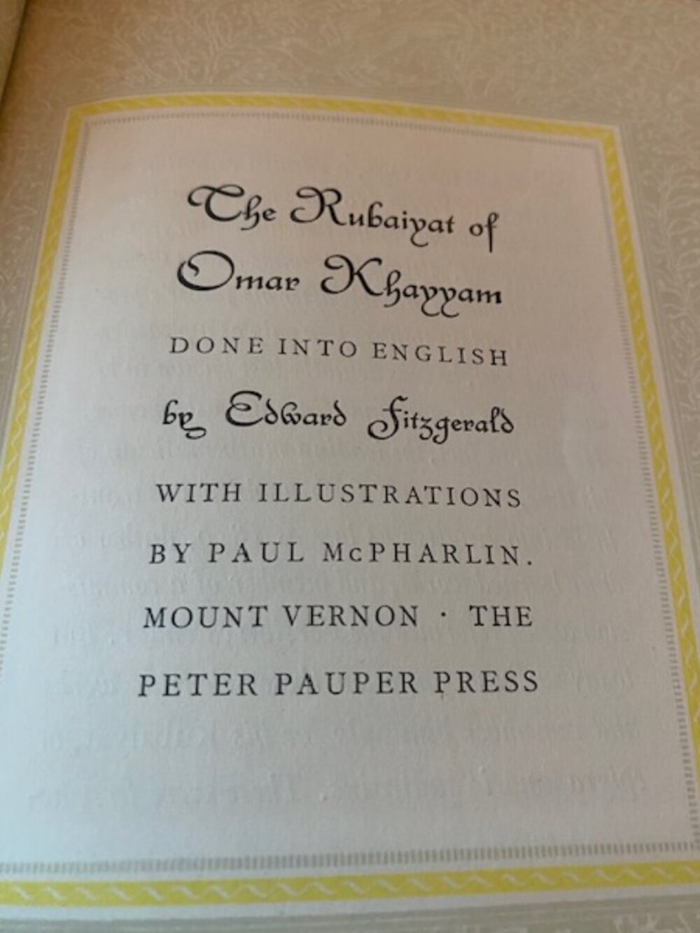 VTG The Rubaiyat of Omar Khayyam Peter Pauper Press Slipcase VG Condition Fine